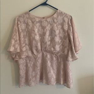 Blush express blouse. Light weight with lining. Non-see through.